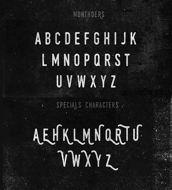 Monthoers Font Letters